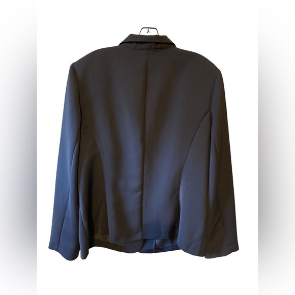 Metro Style Stretch Blazer Women Size20 T Unlined Career Long Slv Polyblend - Picture 2 of 8